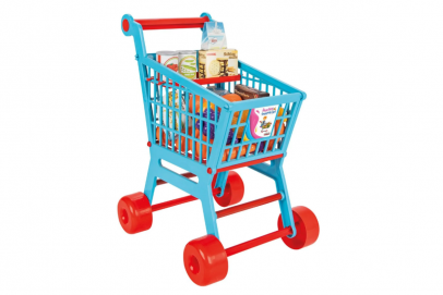 PLS 07-608 PRATÄ°K MARKET ARABASI MEYVE VE SEBZELER (MAVÄ°)