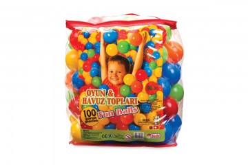 FENT 01755 OYUN VE HAVUZ TOPU 9CM ( 100 ADET PVC TORBADA )