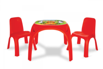  BD-03-422 KİNG MASA İKİ SANDALYELİ (KIRMIZI)