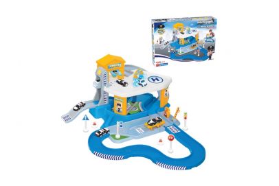 FENT 03348 2 KATLI POLİS GARAJ SET VE MEGA PİST