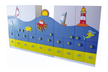 BD-13546 DENİZ FİGÜRLÜ DOLAP
