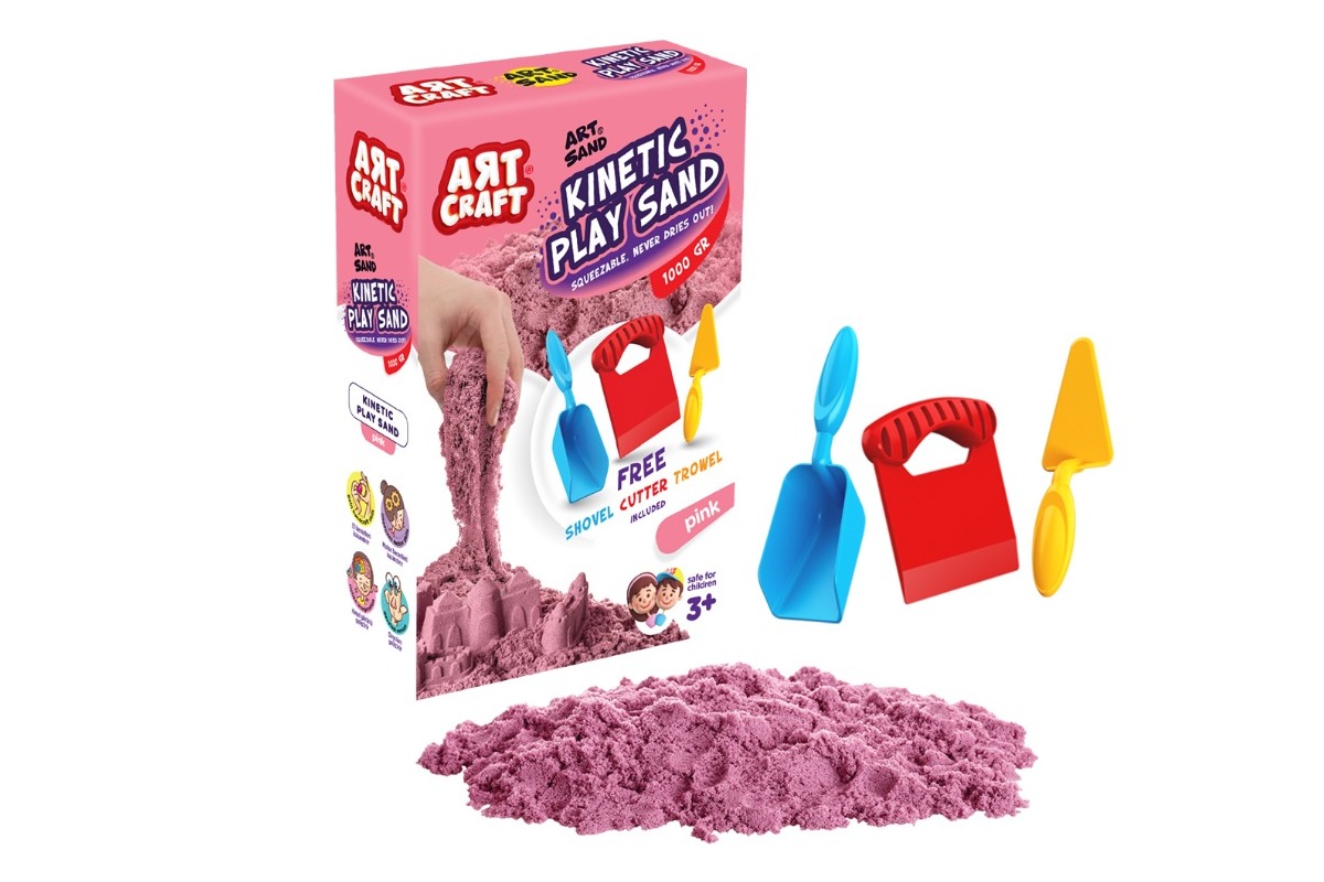 BD-03693 AKSESUARLI PEMBE KİNETİK OYUN KUMU 1000 GR