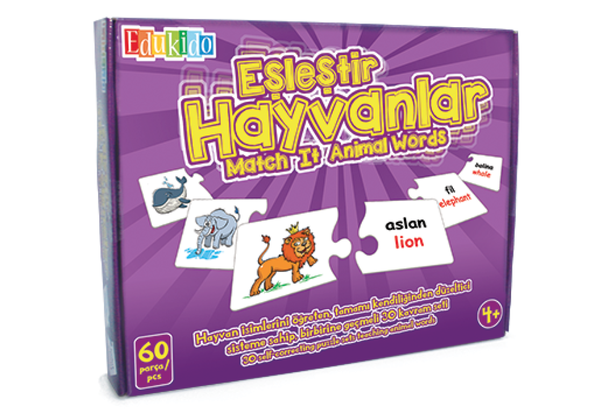 EDU-1009 E?LE?T?R,HAYVANLAR MUKAVVA PUZZLE