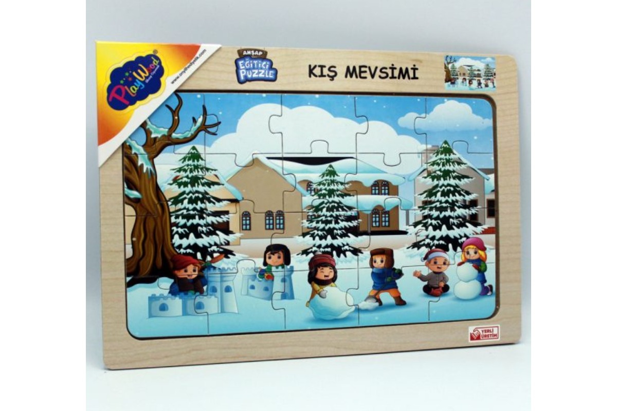 BD-109/110/111/112 AHŞAP EĞİTİCİ PUZZLE / KIŞ MEVSİMİ  BD-112