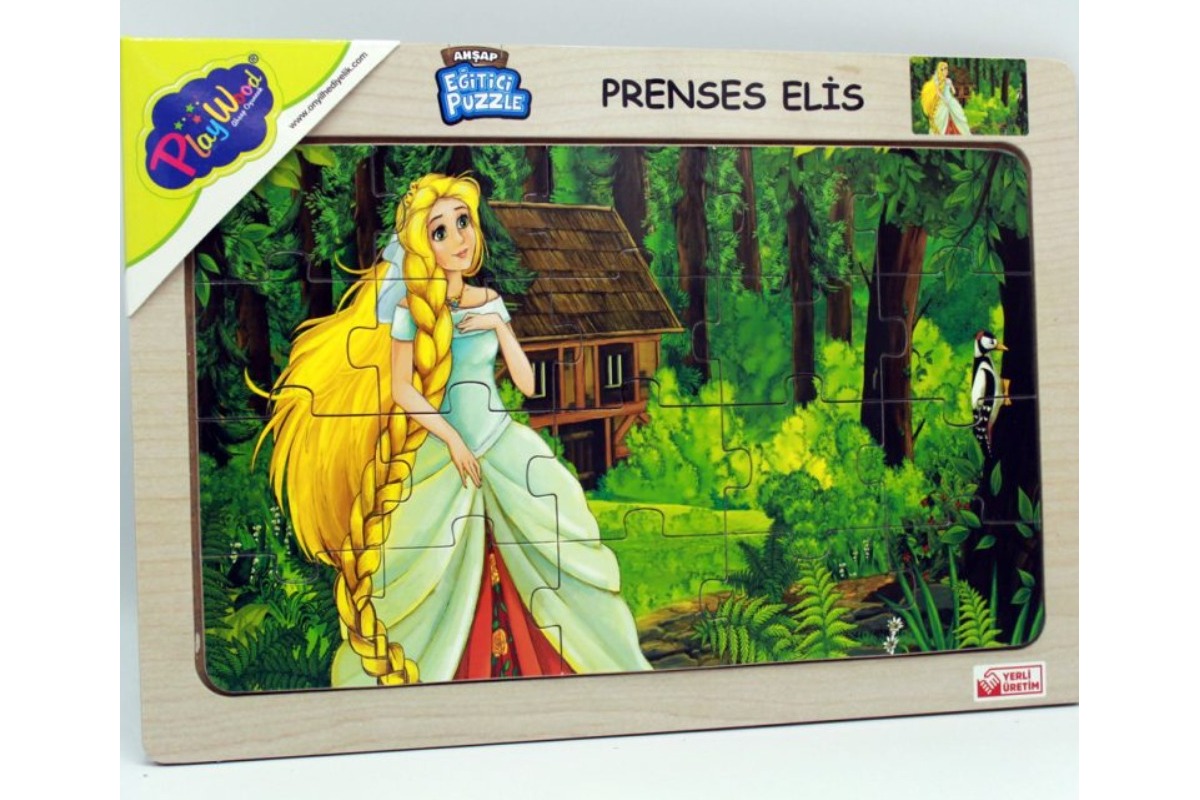 BD-125/126/127/128 AHŞAP EĞİTİCİ PUZZLE / PRENSES ELİS  BD-128