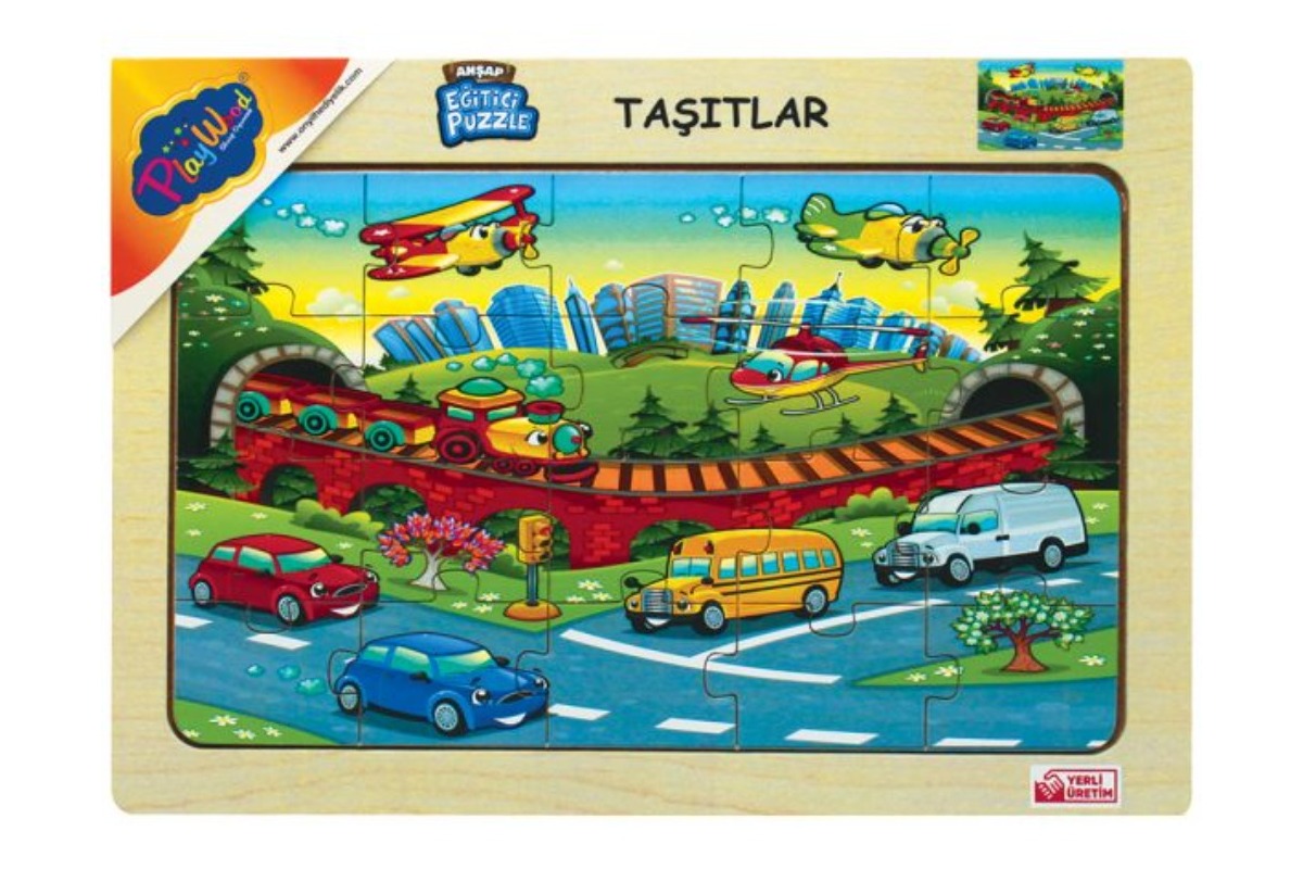 BD-171/172/173/174  AHŞAP EĞİTİCİ PUZZLE TAŞITLAR BD-174