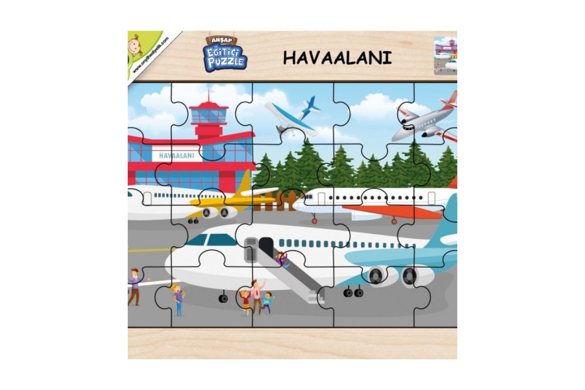 BD-233/234/235/236 AHŞAP EĞİTİCİ PUZZLE / HAVAALANI BD-236