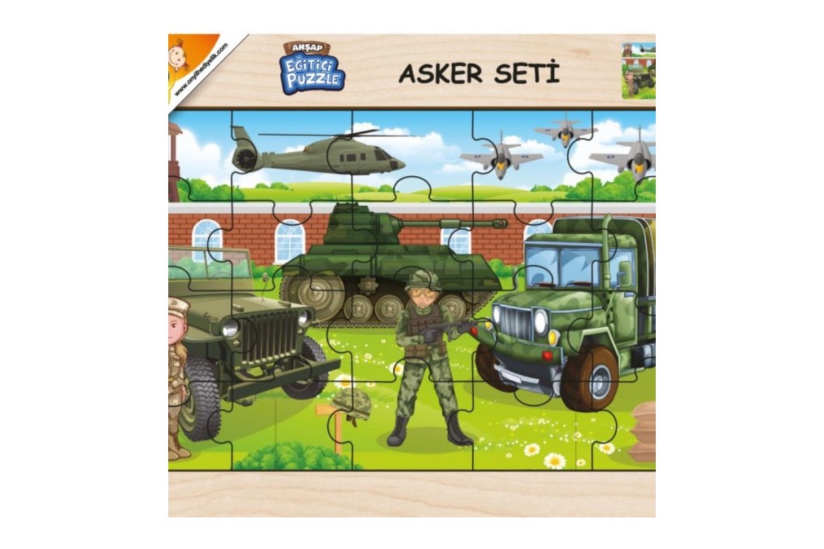 BD-238/239/240/241 AHŞAP EĞİTİCİ PUZZLE / ASKER SETİ BD-238