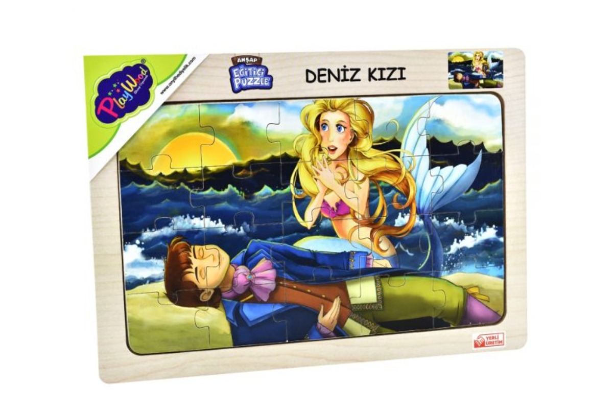 BD-28/29/30/31 AHŞAP EĞİTİCİ PUZZLE DENİZ KIZI BD-28