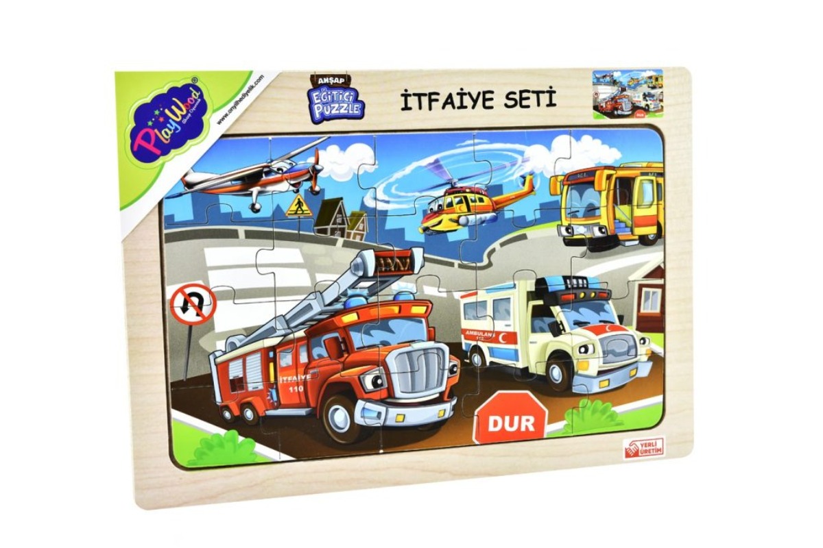 BD-36/37/38/39  AHŞAP EĞİTİCİ PUZZLE İTFAİYE SETİ BD-36